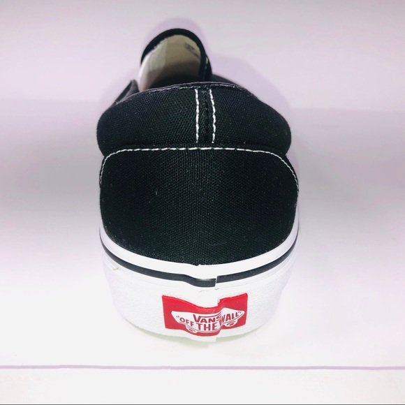 VANS Classic Slip On Canvas Black & White Sneakers - Picture 5 of 9